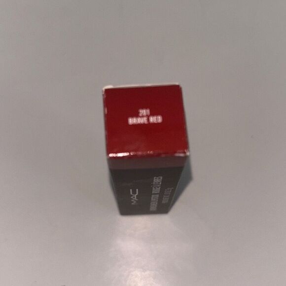 New in Box MAC Cosmetics Cremesheen Lipstick Brave Red #201 full size - Picture 3 of 5